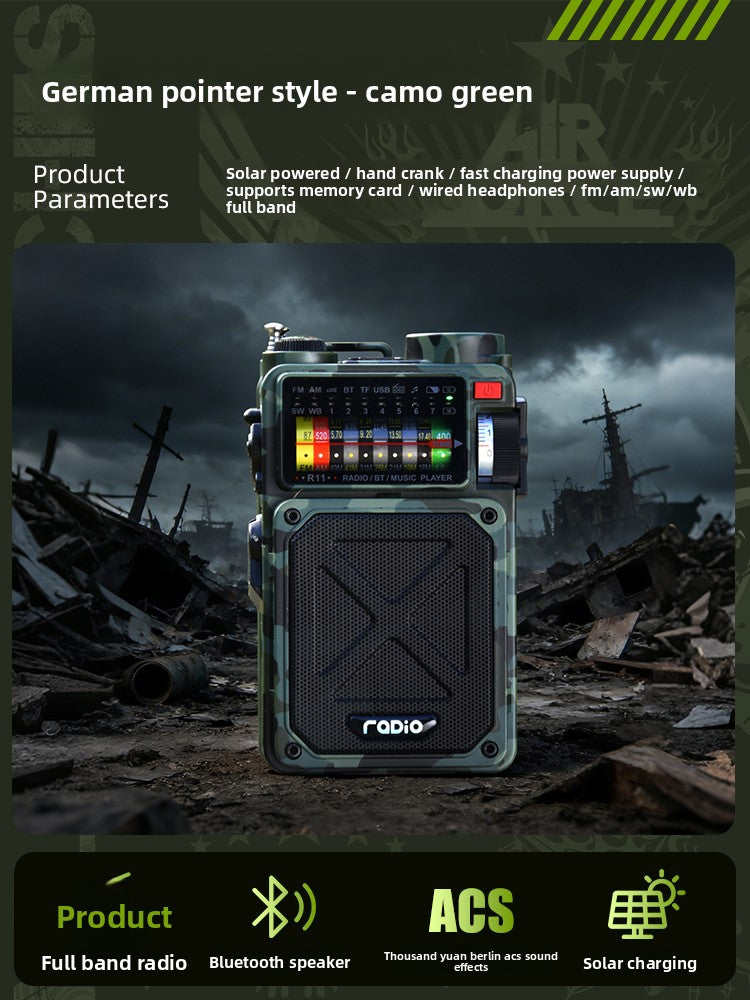 Hand-cranked power generation Radio