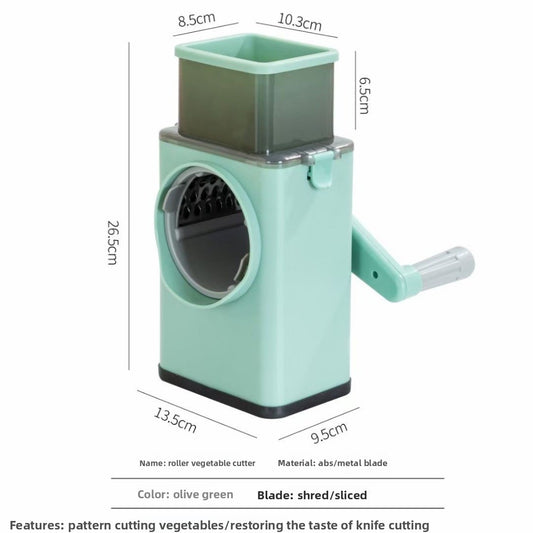 Hand-cranked vegetable slicer