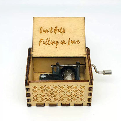Hand-Cranked Wooden Music Box