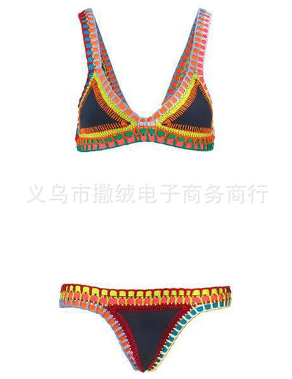 Hand-crocheted bikini swimsuit set