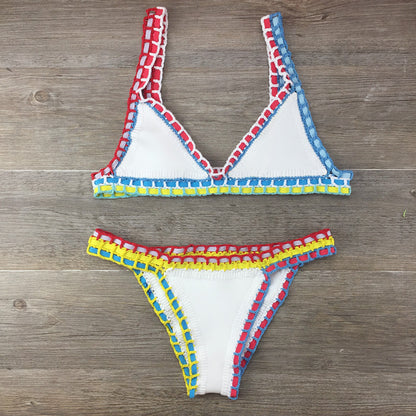 Hand-crocheted bikini swimsuit set