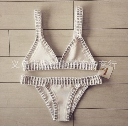 Hand-crocheted bikini swimsuit set