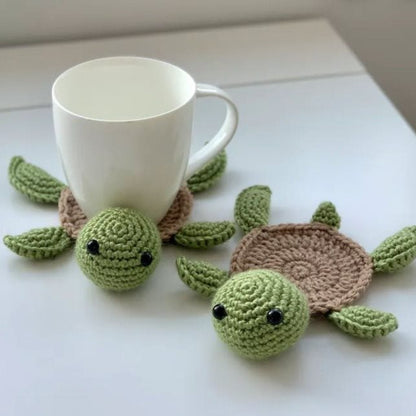 Hand-crocheted coasters