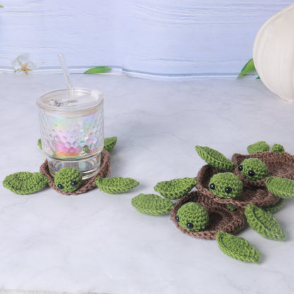 Hand-crocheted coasters