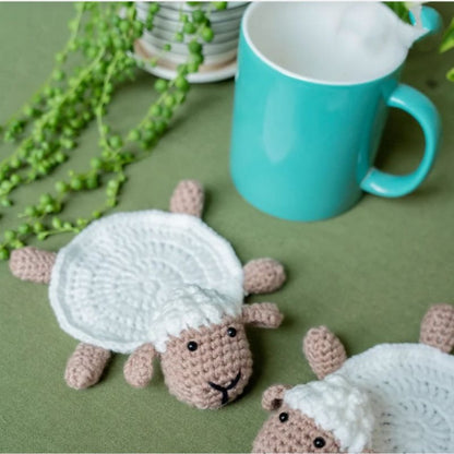 Hand-crocheted coasters