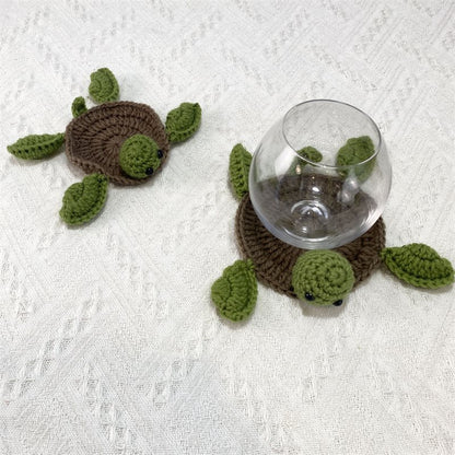 Hand-crocheted coasters