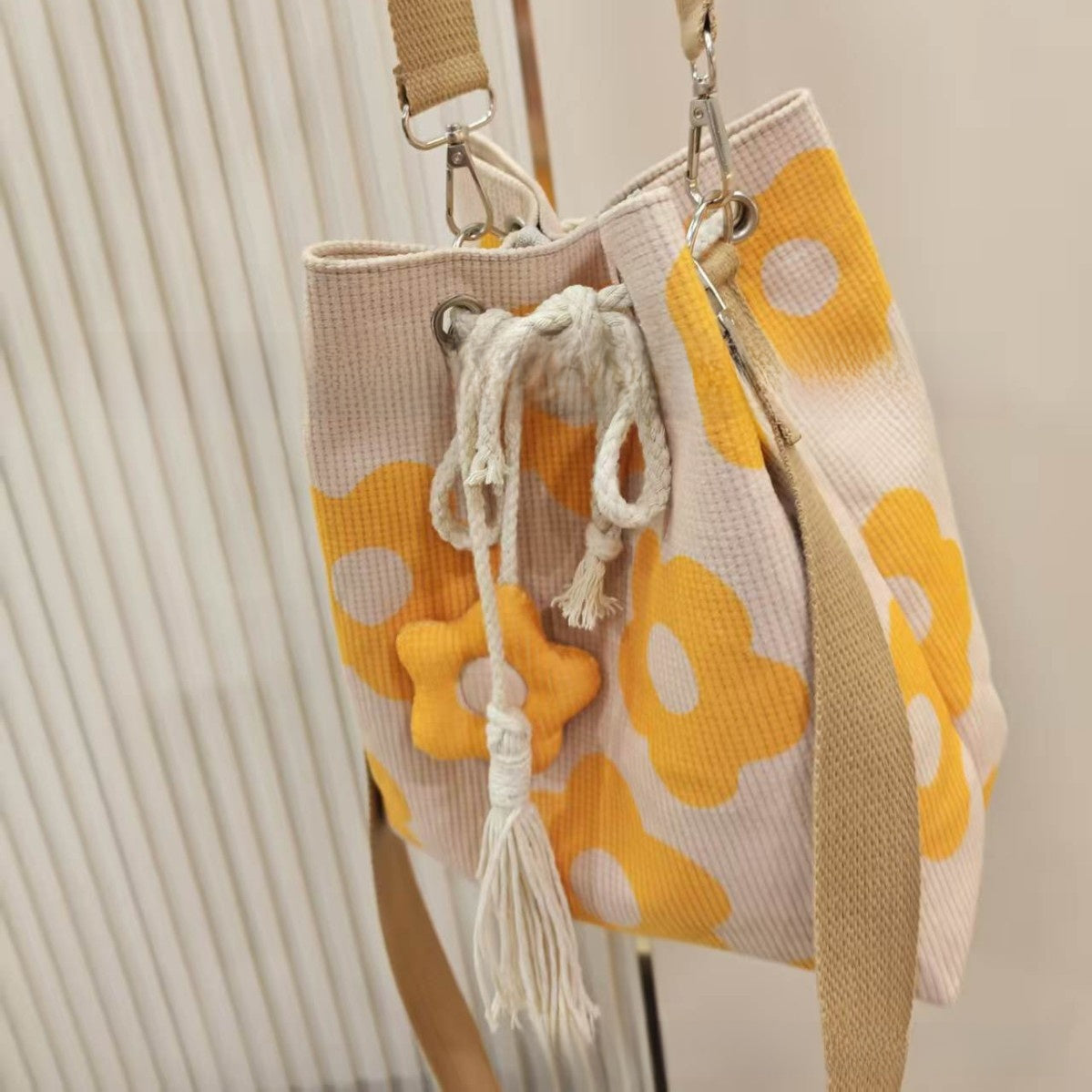 Hand-Crocheted Floral Tote Bag