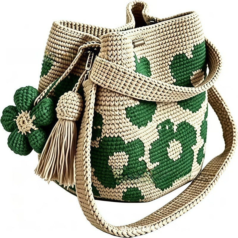 Hand-crocheted Flower Bag
