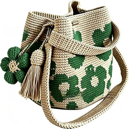 Hand-crocheted Flower Bag