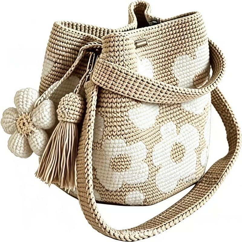 Hand-crocheted Flower Bag