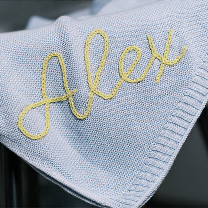 Hand Embroidered Baby Blanket