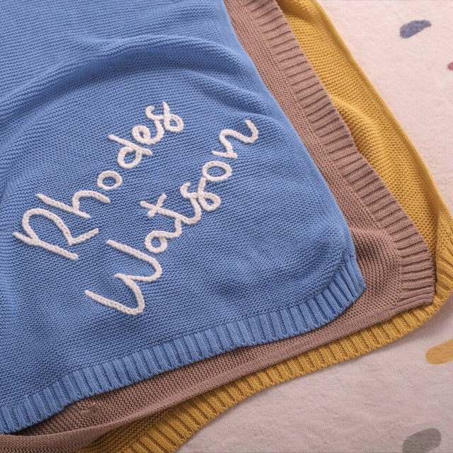 Hand Embroidered Baby Blanket