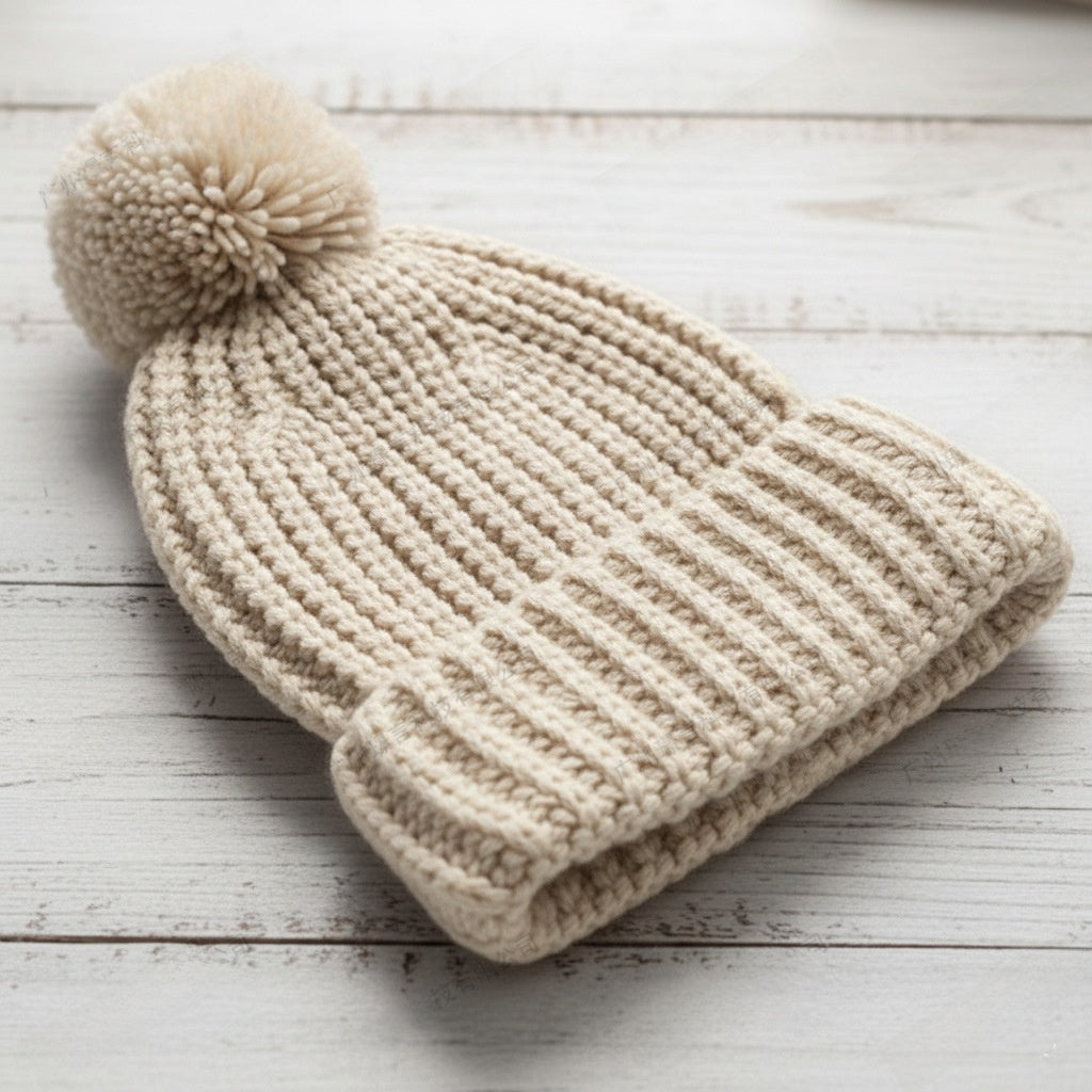 Hand Embroidered Kids Knitted Winter Hat