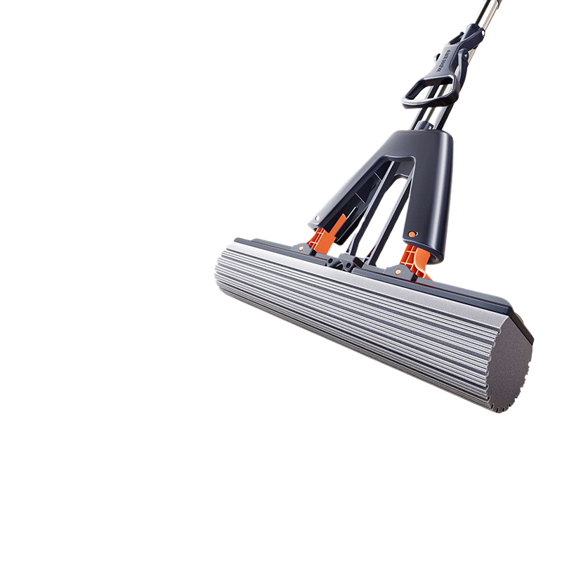 Hand-free sponge mop
