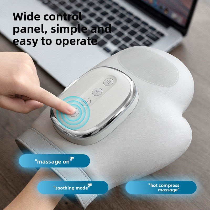 Hand heating massage device