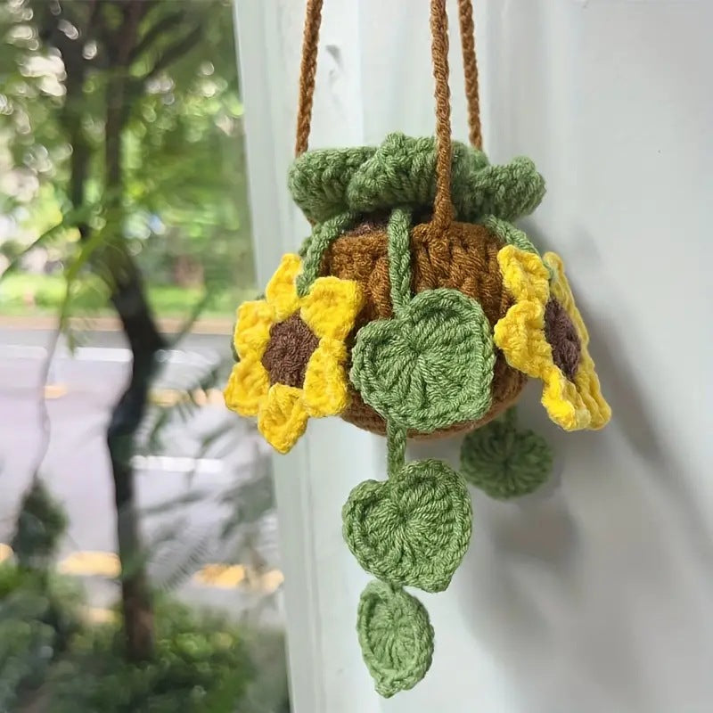 Hand Knitted Car Hanging Decorations