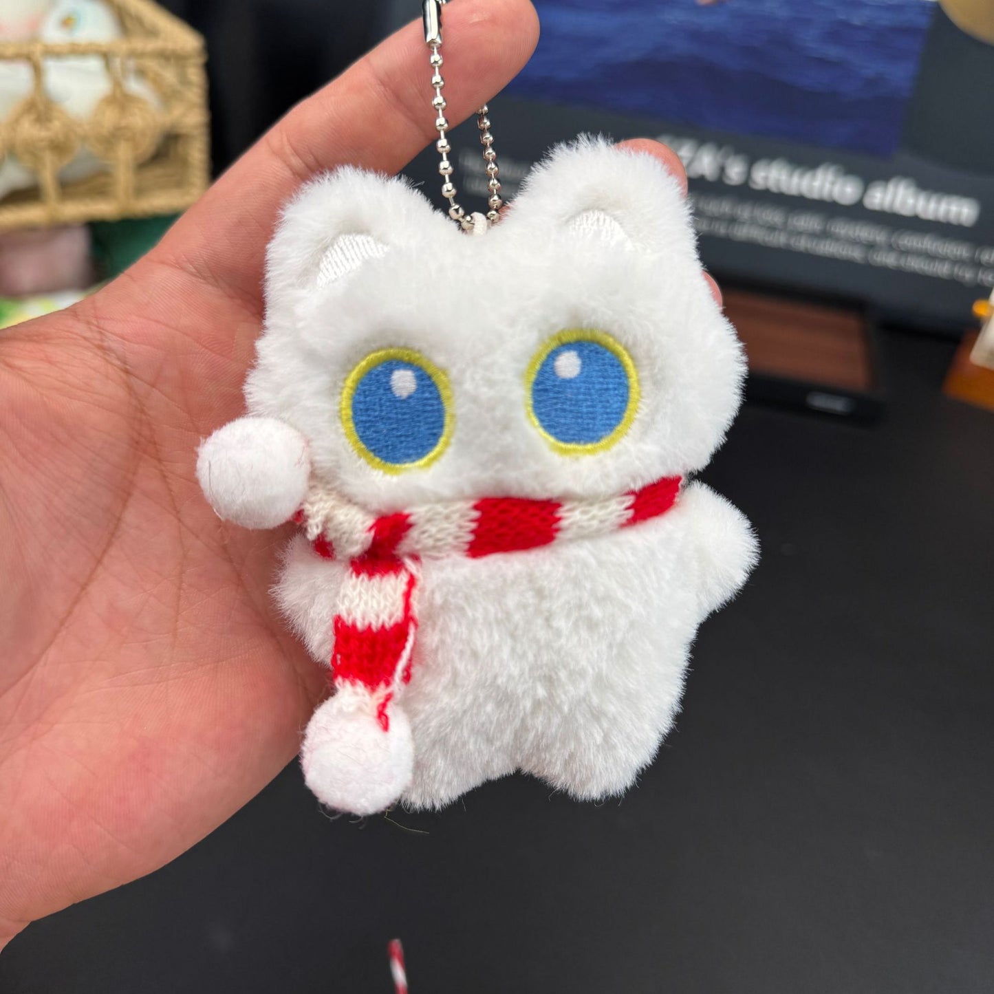 Hand-made Big-eyed Plush Cat Doll