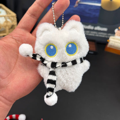 Hand-made Big-eyed Plush Cat Doll