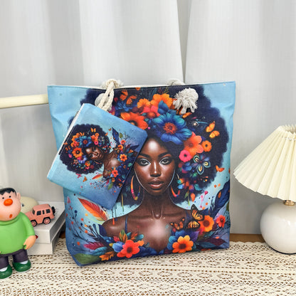Hand-Painted Canvas Tote Bag