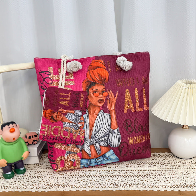 Hand-Painted Canvas Tote Bag
