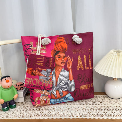 Hand-Painted Canvas Tote Bag