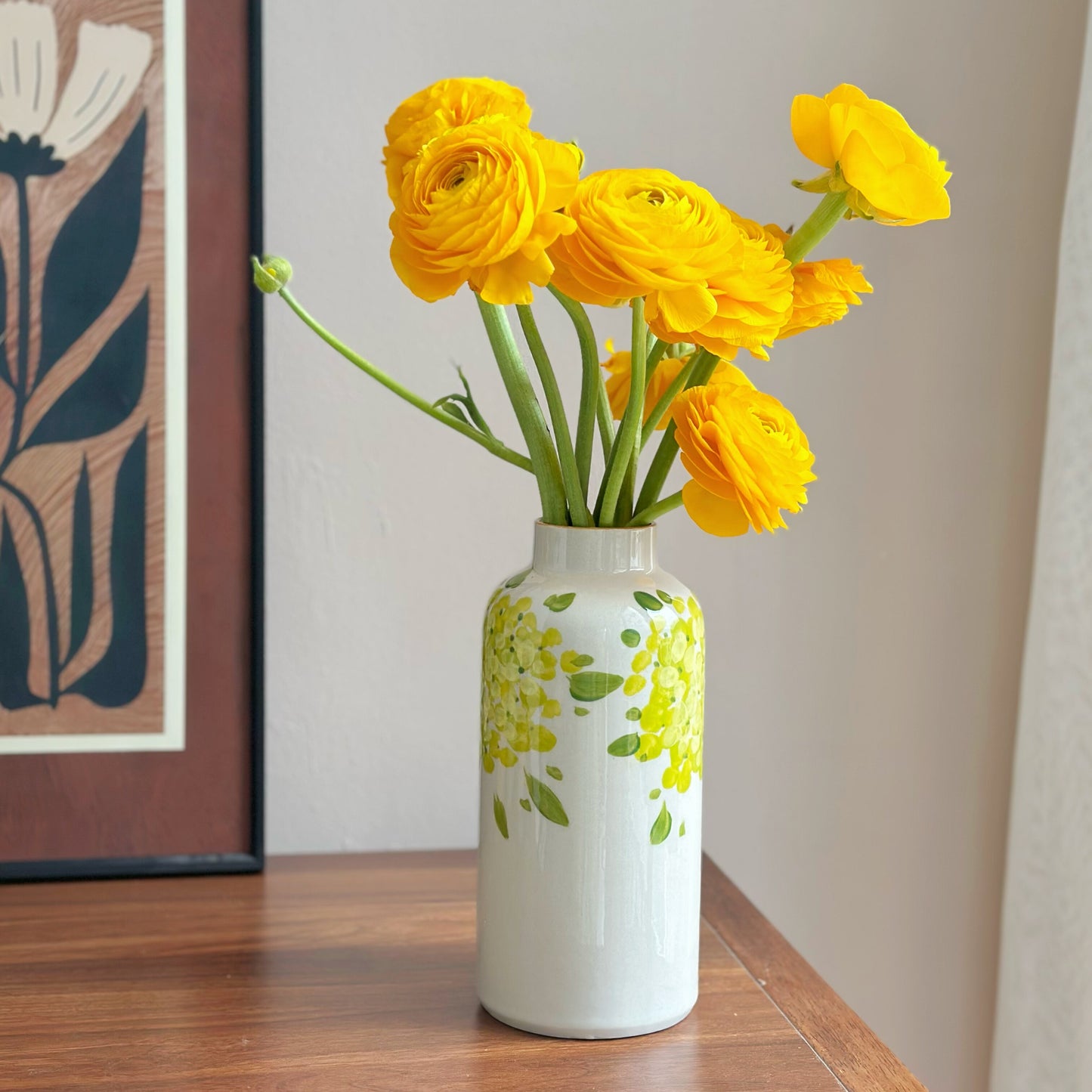 Hand Painted Ceramic Flower Vase