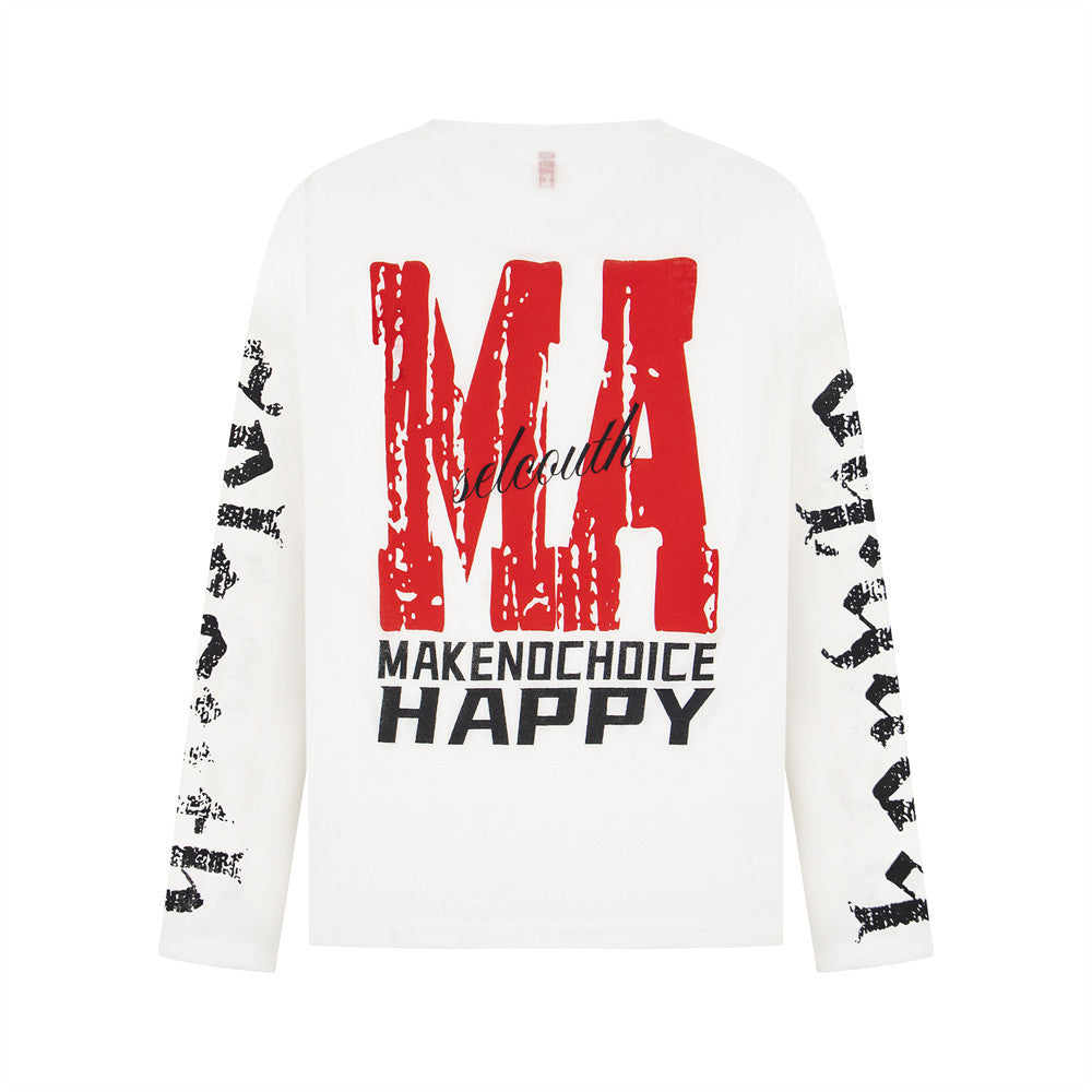 Hand-Painted Graffiti Long Sleeve T-Shirt