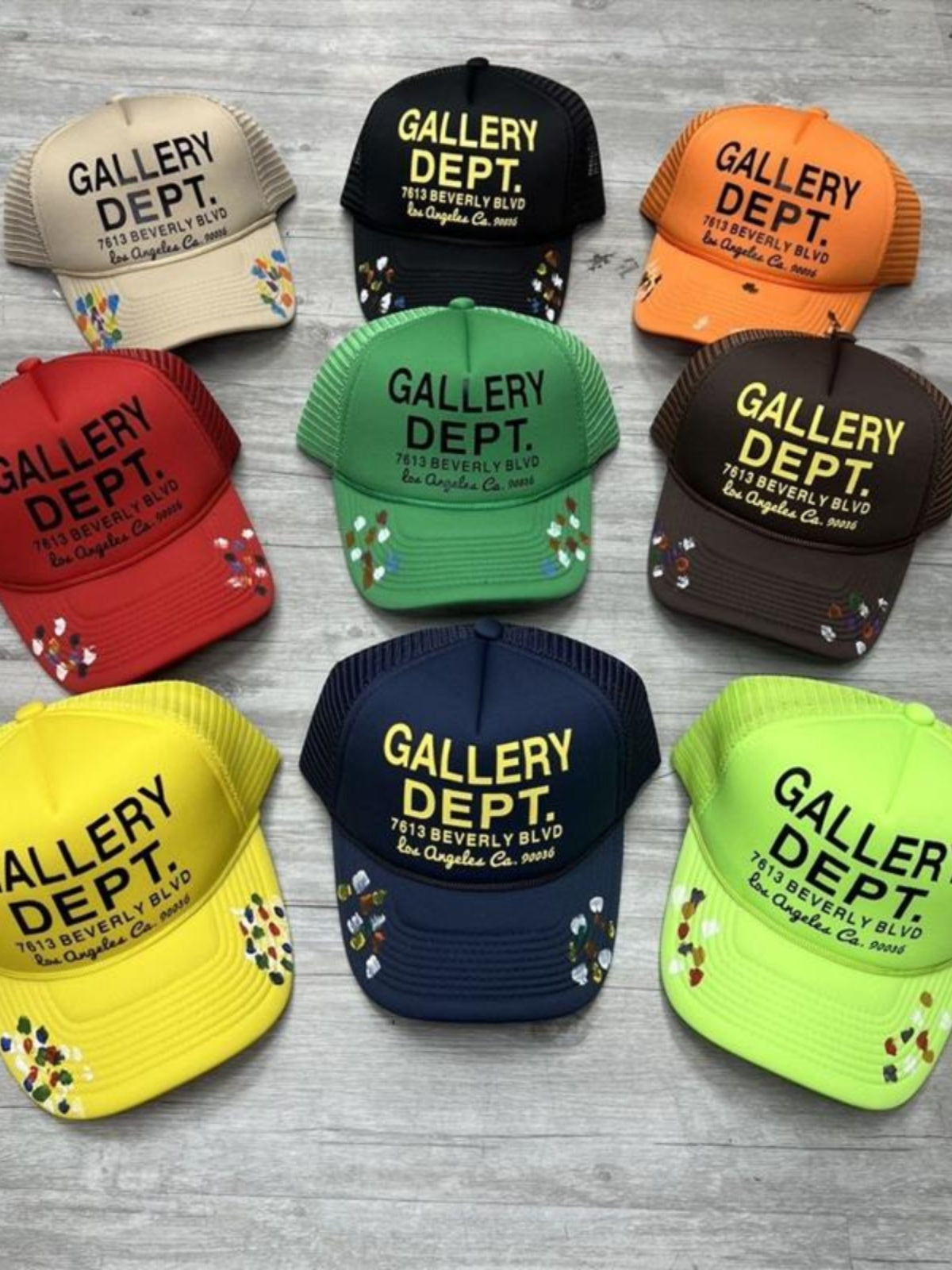 Hand-Painted Graffiti Mesh Baseball Cap