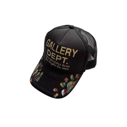 Hand-Painted Graffiti Mesh Baseball Cap