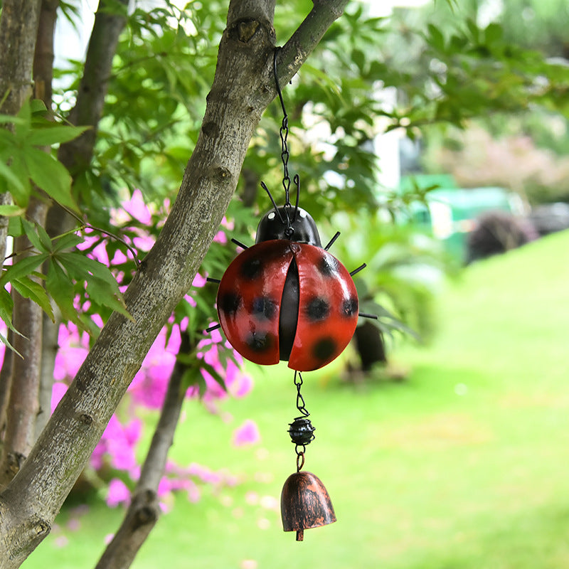 Hand-Painted Ladybug Bee Wind Chime