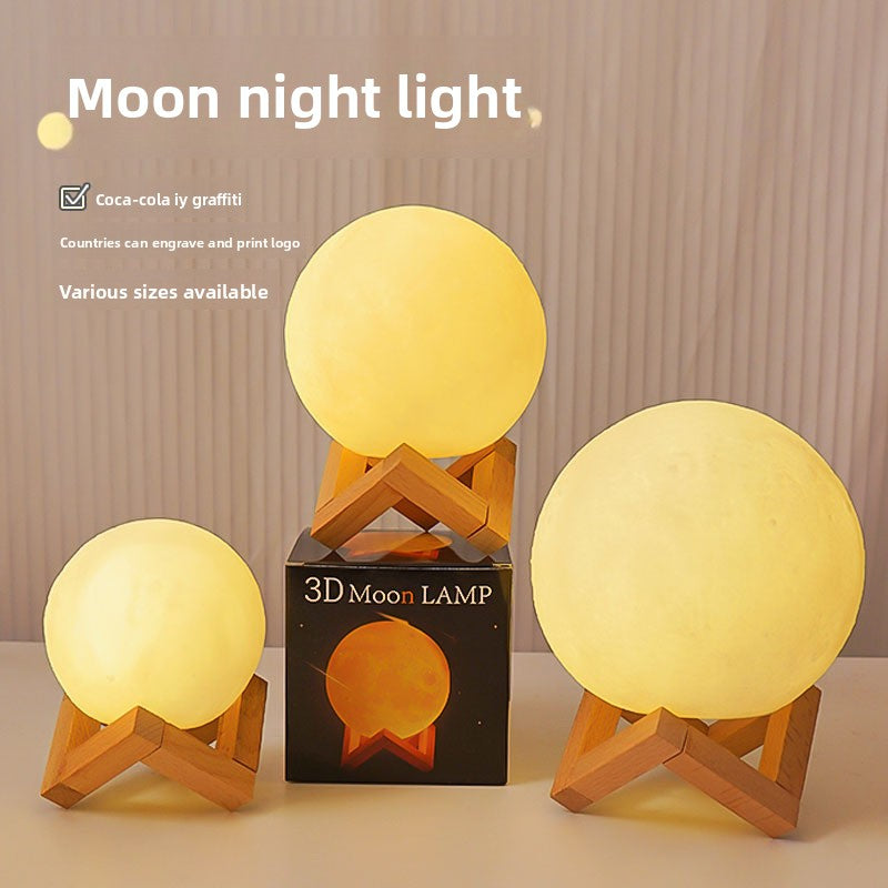 Hand-Painted Moon Lamp DIY Night Light for Bedroom Decoration