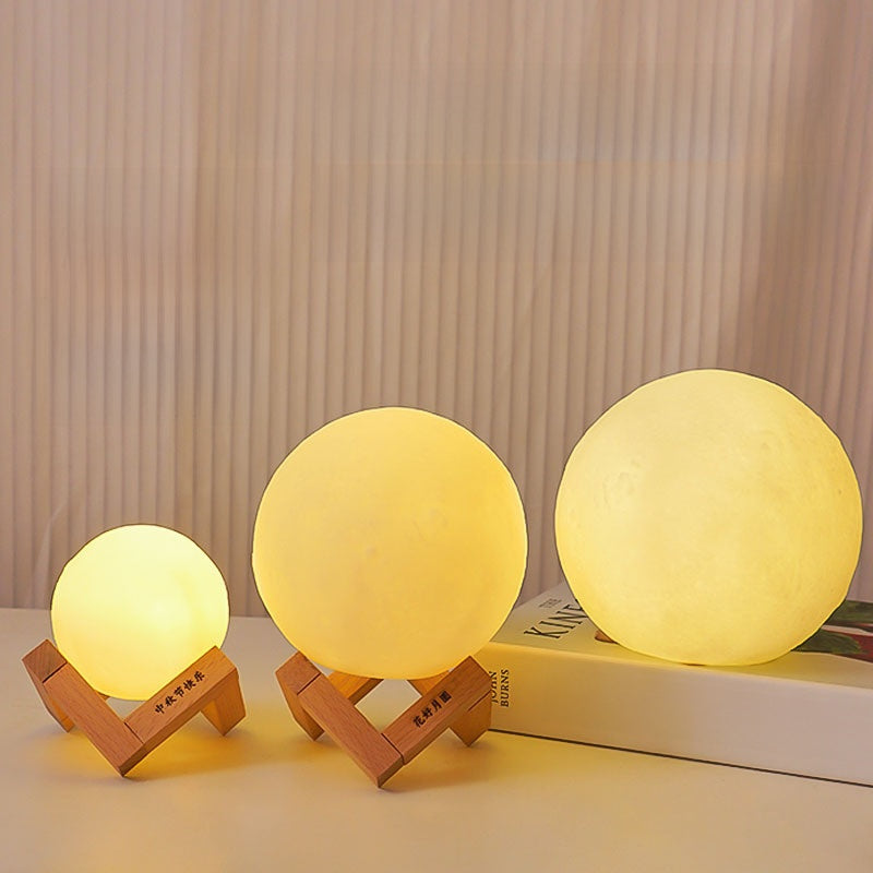 Hand-Painted Moon Lamp DIY Night Light for Bedroom Decoration
