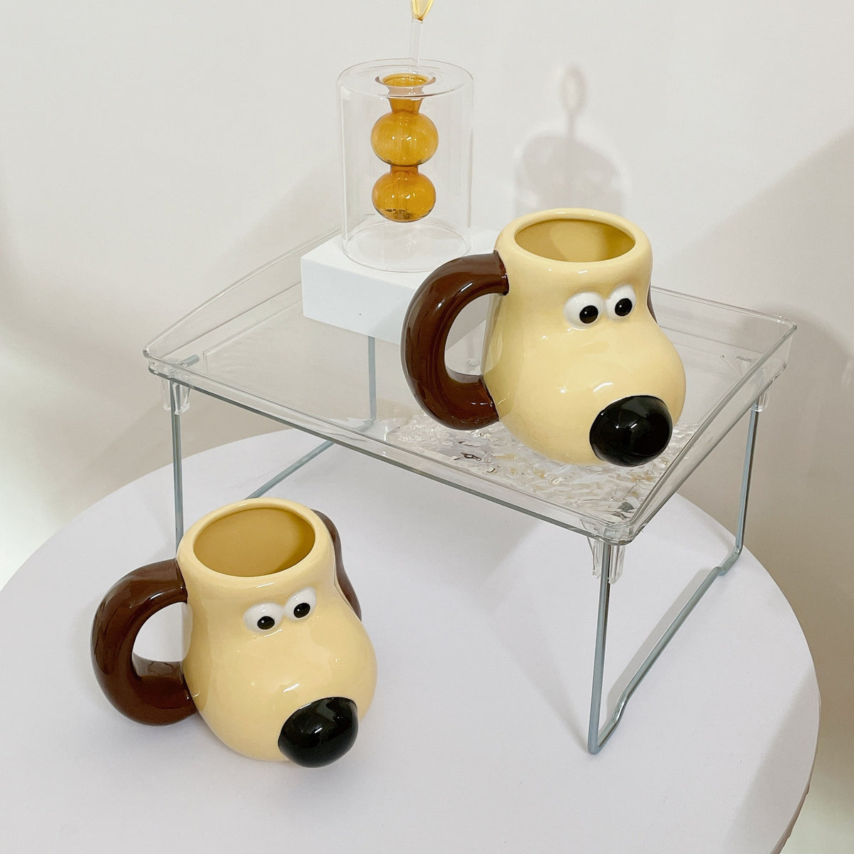 Hand-painted Palm Dog ceramic mug