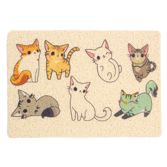 Hand-Painted PVC Pet Litter Control Mat