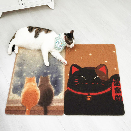 Hand-Painted PVC Pet Litter Control Mat