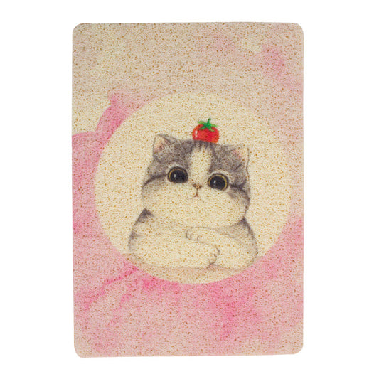 Hand-Painted PVC Pet Litter Control Mat