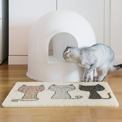 Hand-Painted PVC Pet Litter Control Mat