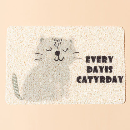 Hand-Painted PVC Pet Litter Control Mat