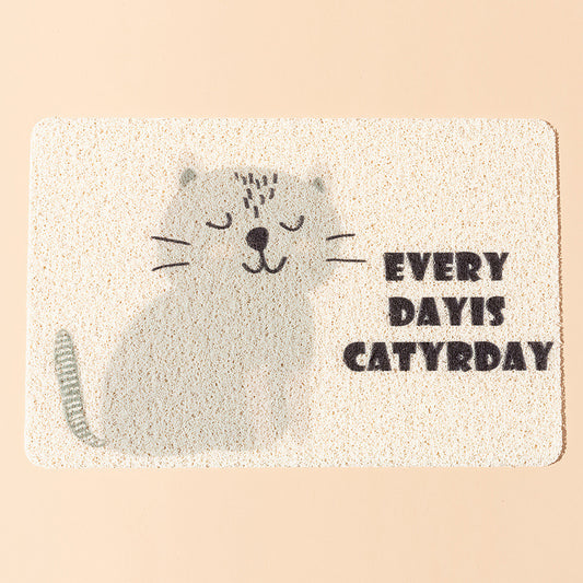 Hand-Painted PVC Pet Litter Control Mat