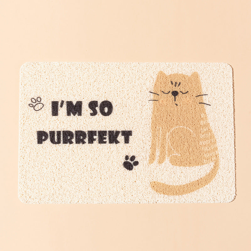 Hand-Painted PVC Pet Litter Control Mat