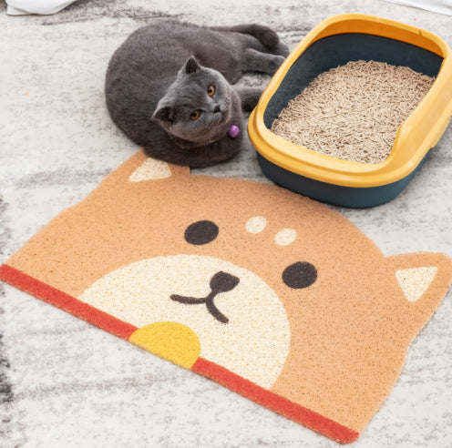 Hand-Painted PVC Pet Litter Control Mat