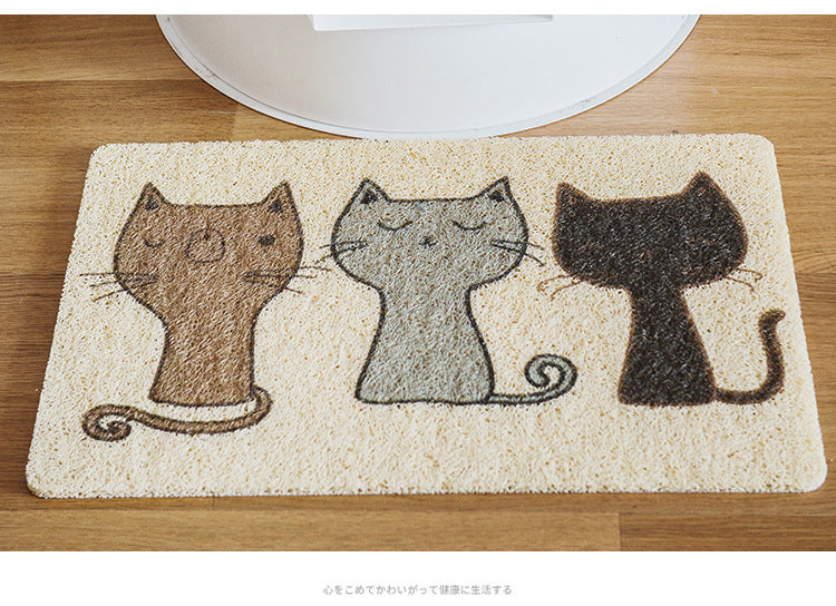 Hand-Painted PVC Pet Litter Control Mat