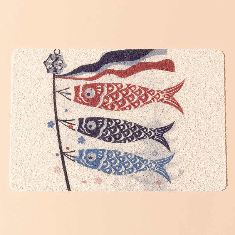 Hand-Painted PVC Pet Litter Control Mat
