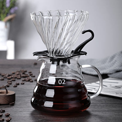 Hand-poured glass coffee pot