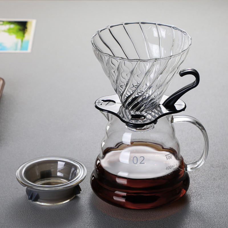 Hand-poured glass coffee pot