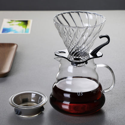 Hand-poured glass coffee pot