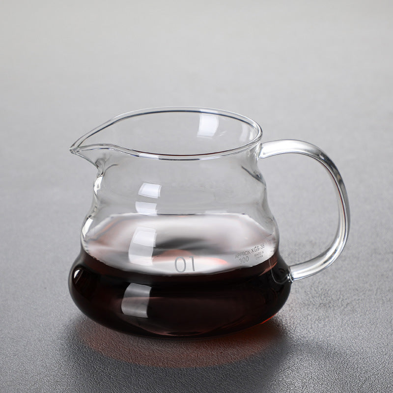 Hand-poured glass coffee pot