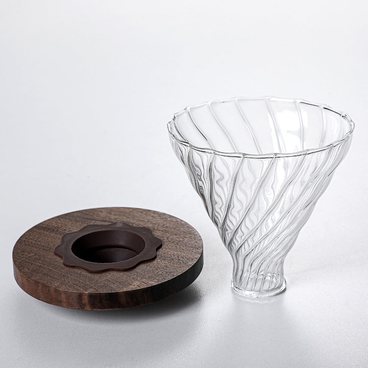 Hand-poured glass coffee pot