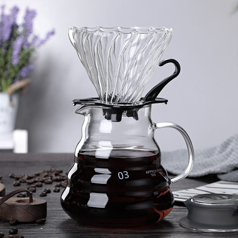 Hand-poured glass coffee pot