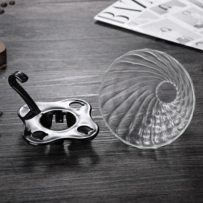 Hand-poured glass coffee pot
